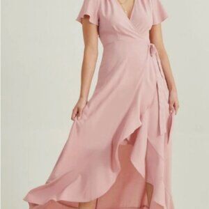 Altar’d State Springvale Mauve Ruffle Maxi Dress Size S🆕⌚📦🏃💨🚚